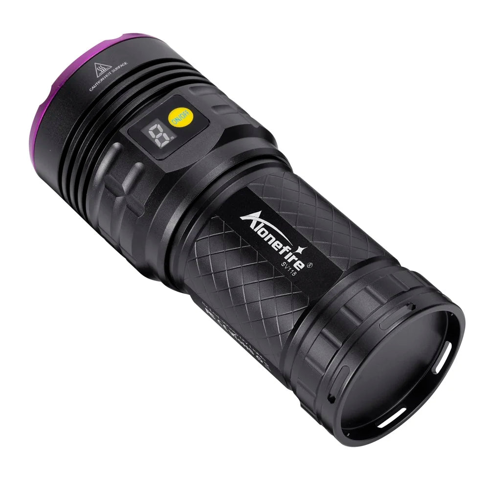 160W 365nm UV Blacklight Rechargeable Flashlight