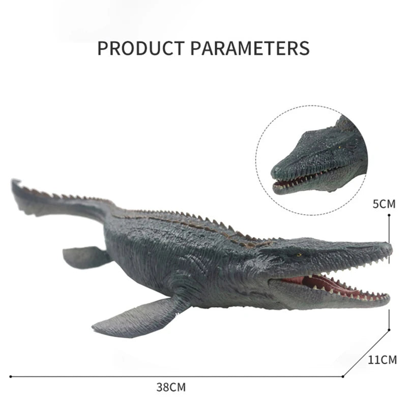 1pc Large Mosasaurus Megalodon Shark Dinosaur Figures Realistic Model Marine Animal Life Toy for Collection Party Favor Kid Gift