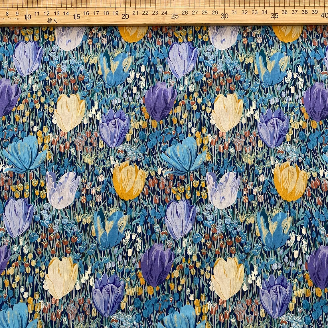 1/5M Amalia Tulip 100% Cotton tana lawn Fabric 80S Like Liberty Printing for Sewing Clothes Dresses Skirt Kids Designer Material