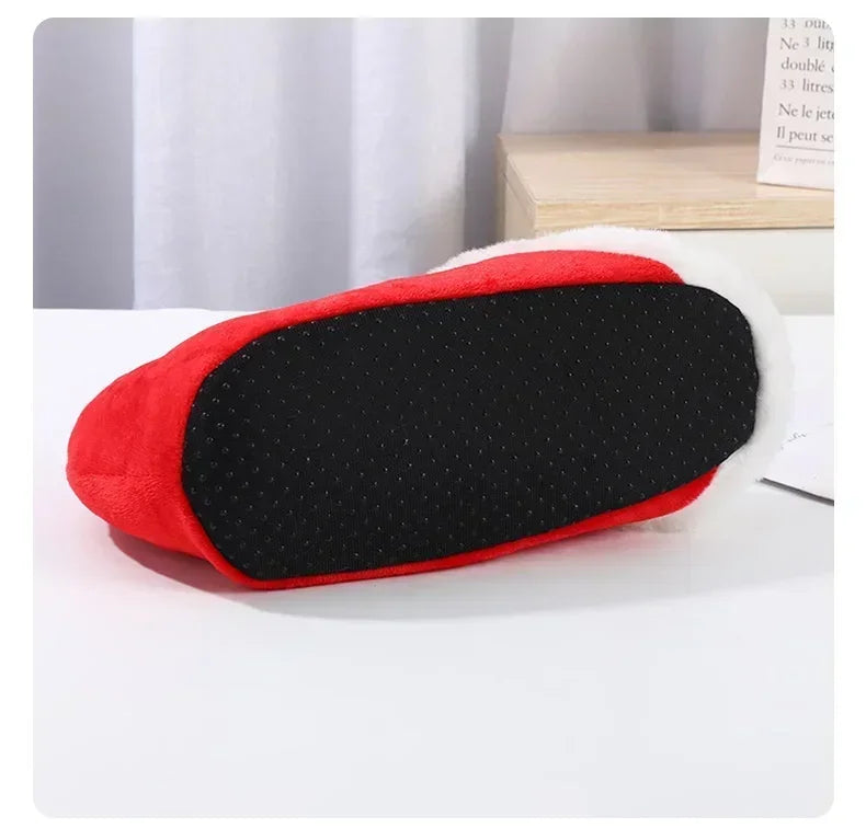 Christmas Decoration Slippers Cotton Slippers Santa Claus Elf Shoes Toe Anti-slip Warm Slippers for Adults  Christmas Party