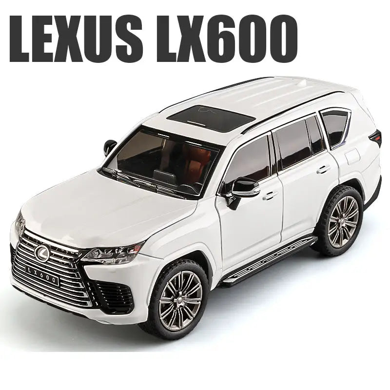 1:24 Lexus LX600 SUV Metal Model Car Toys Alloy Diecast Simulation Offroad Vehicles Sound And Light Cars