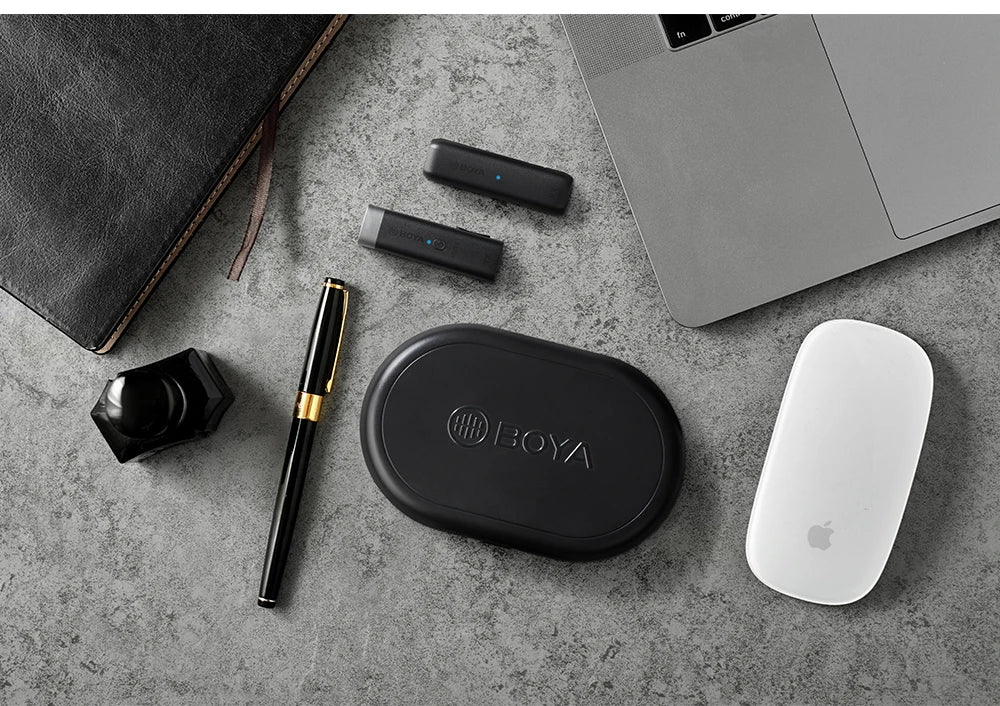 BY-WM3 Wireless Lavalier Lapel Microphone for iPhone Android DSLR Camera Laptop Computer Gaming Youtube Recording Streaming