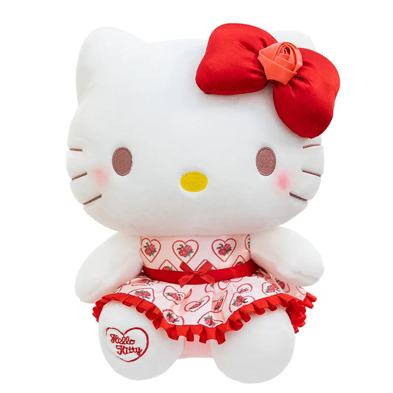 Cute Rose Cat Character Plush Stuffed Doll Toy