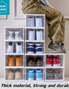 1/3/6 Layers Foldable Shoe Rack Organizer Transparent Sneaker  Simple assembly Dustproof Stackable Shoe Storage With Cover