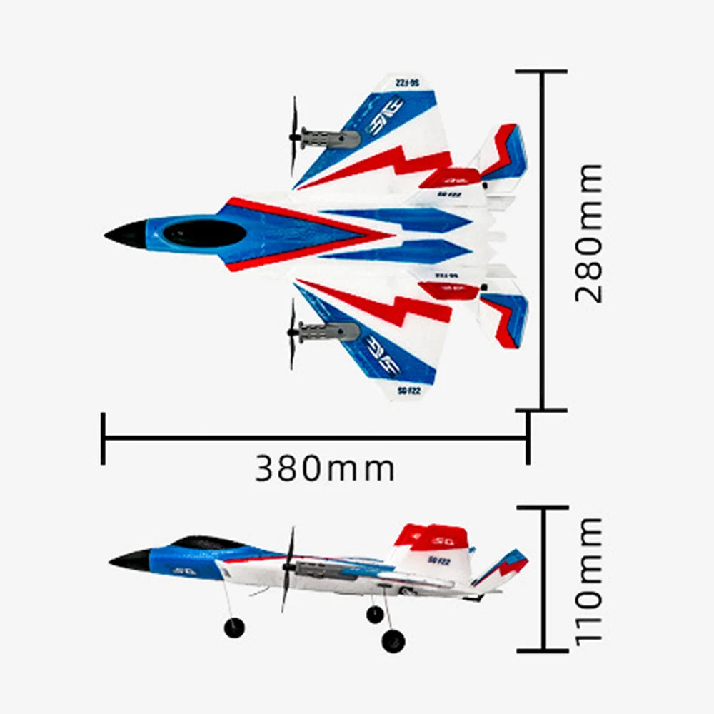 RC Plane F22 Stunts Plane 2.4G Radio Control Glider Remote Control 3D Plane Glider Airplane EPP Foam Boys Toys for