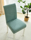 1PC Elastic Dining Room Chair Cover Jacquard Kitchen Chair Slipcovers Seat Covers Removable for Hotel Wedding Banquet Home