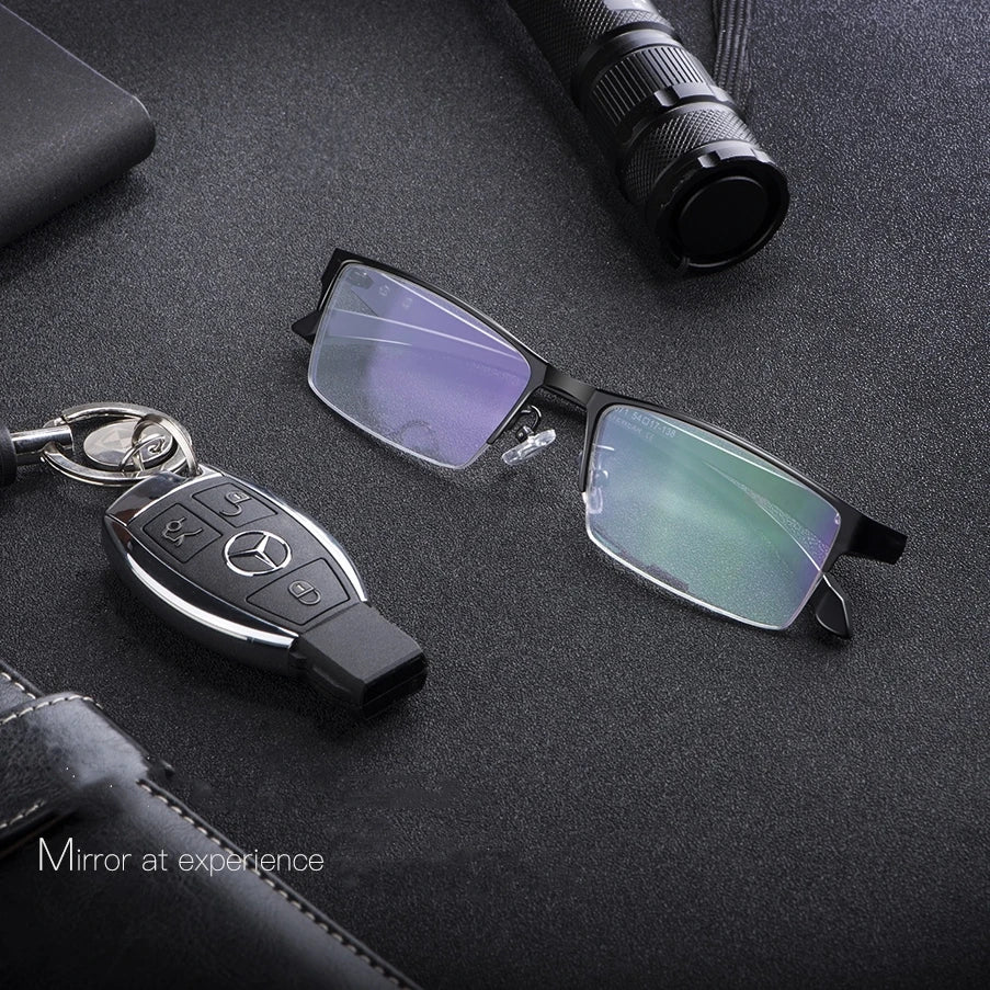 Light And Comfortable TR90 Alloy Eyewear Business Men's Full-frame Half-frame Optical Prescription Eyeglasses Frame