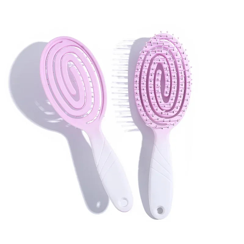 Oval Hollow Ventilated Comb Anti-static Massage Scalp Beauty Smoothing Hair Styling Tools Hair Brush  Hair Accessories