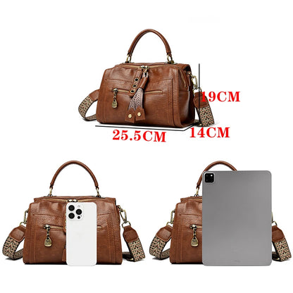 Handbags High Quality Leather Shoulder Bags Designer Solid Color Handbag