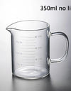 250/350/500/1000ml Glass Measuring Cup With Lid Heat-resistant With Scales Laboratory Beaker Handle Kitchen Measuring Mug