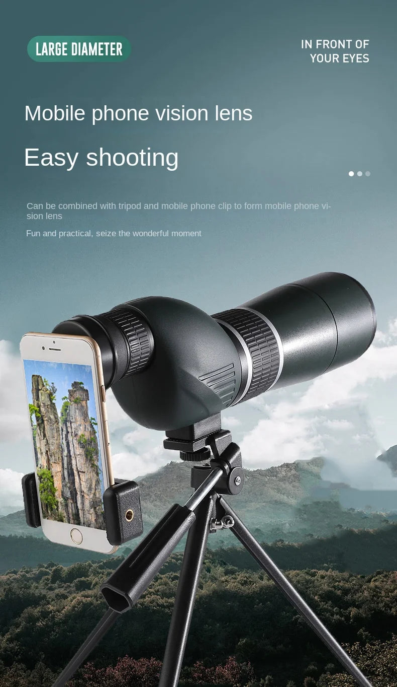 Monocular Zoom Telescope Powerful Monocular Bak4 Prism Waterproof Anti-Fog Camping Bird Watching Landscape Telescopes For Phone