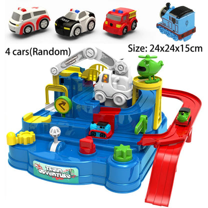 Car Rescue Adventure Rail Track Toy for Kids Racing Brain Educative Interactive Table Game Educational Toys Train Boy Girl Gifts