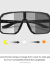 2 Packs Photochromic Riding Cycling Sunglasses Mtb Cycling Glasses Goggles Bicycle Mountain Bike Men's Women Sport Eyewear