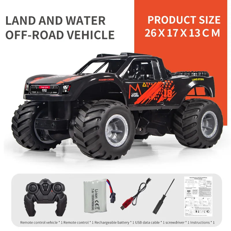 2.4G Amphibious Off-road Climbing RC Flip Stunt Car Racing All-terrain Waterproof 's RC Toys Gifts