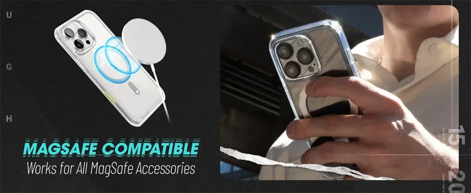 For iPhone 16 Pro Case with Camera Control Capture Button UB Mag Stand Series Slim Protective  Phone Case