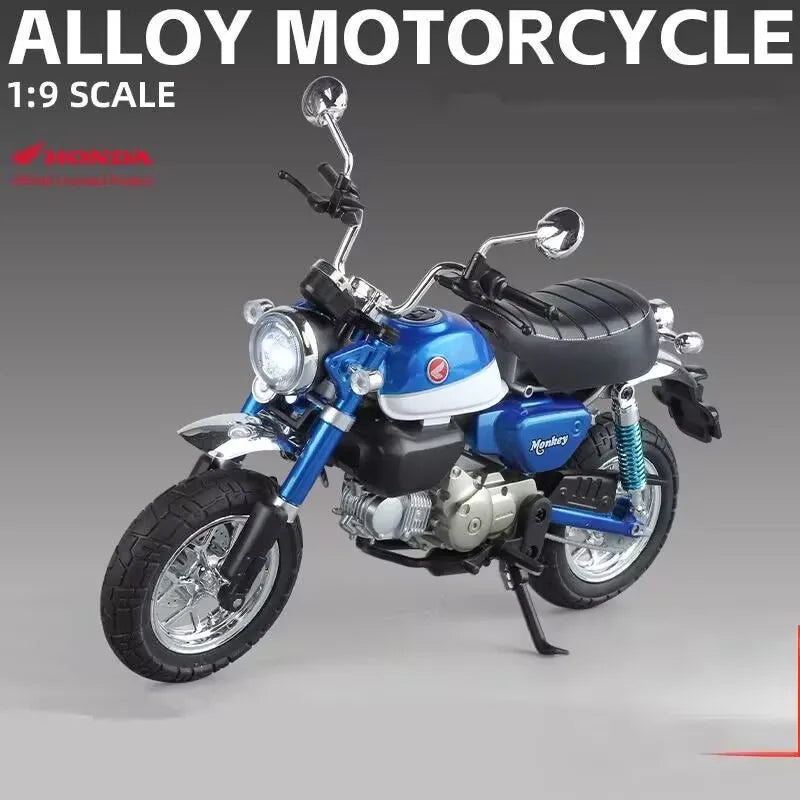 1:9 Honda Monkey 125 MINI Alloy Die Cast Motorcycle Model Toy Vehicle Collection Sound and Light Off Road Autocycle Toys Car