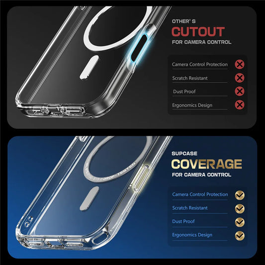For iPhone 16 Plus Case with Camera Control Capture Button UB Mag Slim Clear Shockproof MagSafe Phone Case