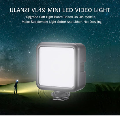 Mini LED Video Light On Camera Photo Studio Lighting Soft Diffuser Tiktok Youtube Livestream Vlog Light