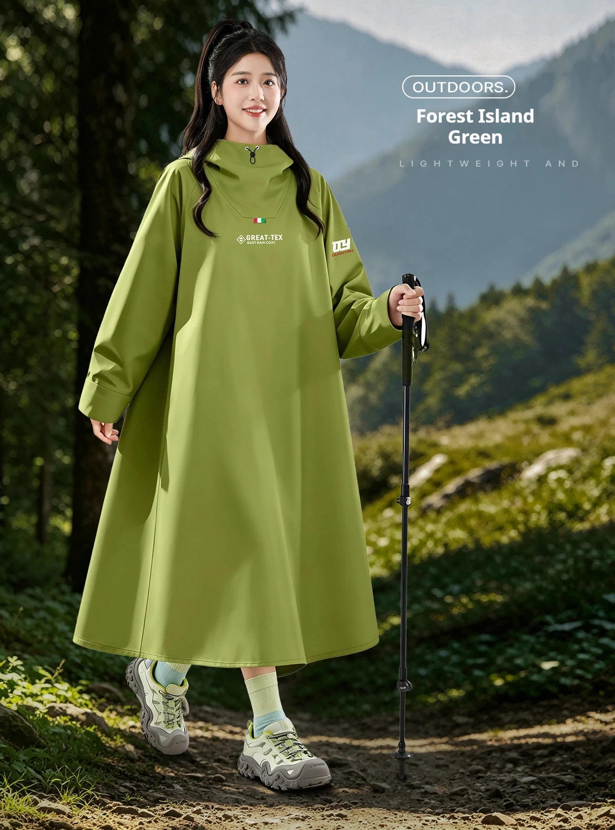 Full Body Waterproof Rain Poncho for Electric Scooter and Cycling