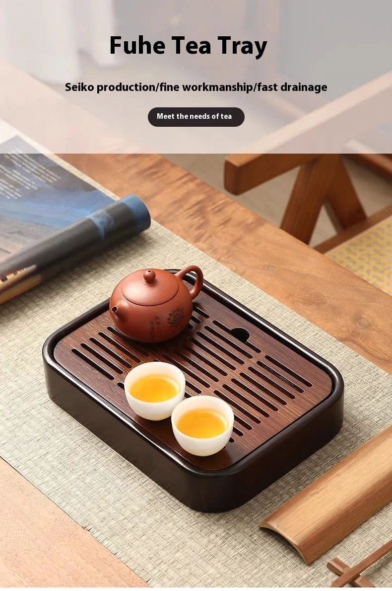 Tea Tray Household Small Dry Brewing And Draining Tea Set Office Tea Table Bamboo Tray Drainage Tea Tray Storage Tray
