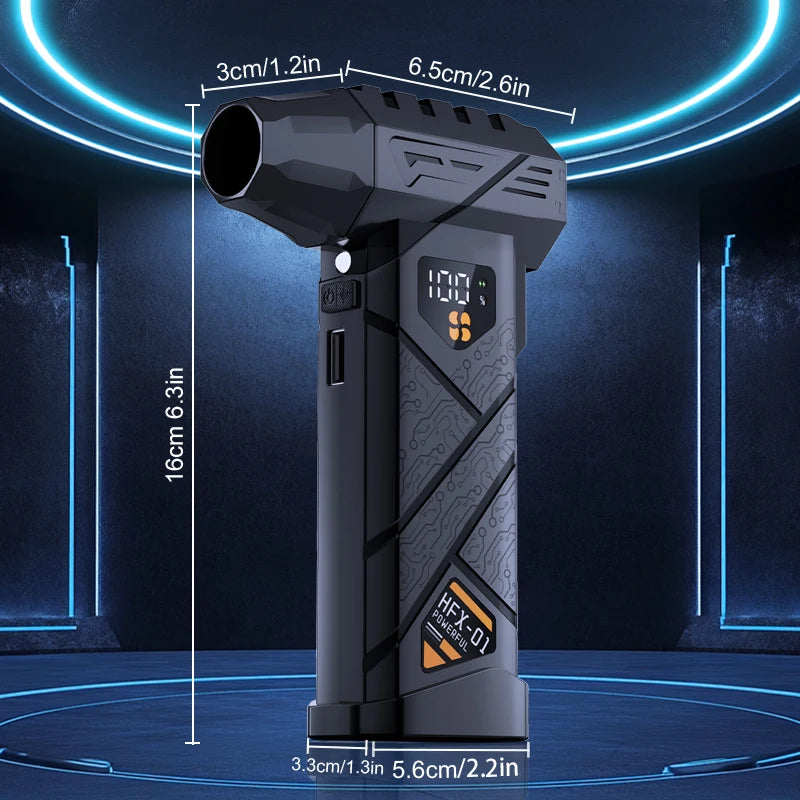 Powerful Turbo Air Blower Cordless Vacuum Cleaner Electric Snow Blower Led Lighting Deep Cleaning Tool For Cars/Electronics/Home