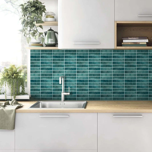 1 pcs 3D Mosaic Peel and Stick Wall Panel Matt Linear Self Adhesive Kitchen Tile Backsplash Bathroom Waterproof Wall Sticker