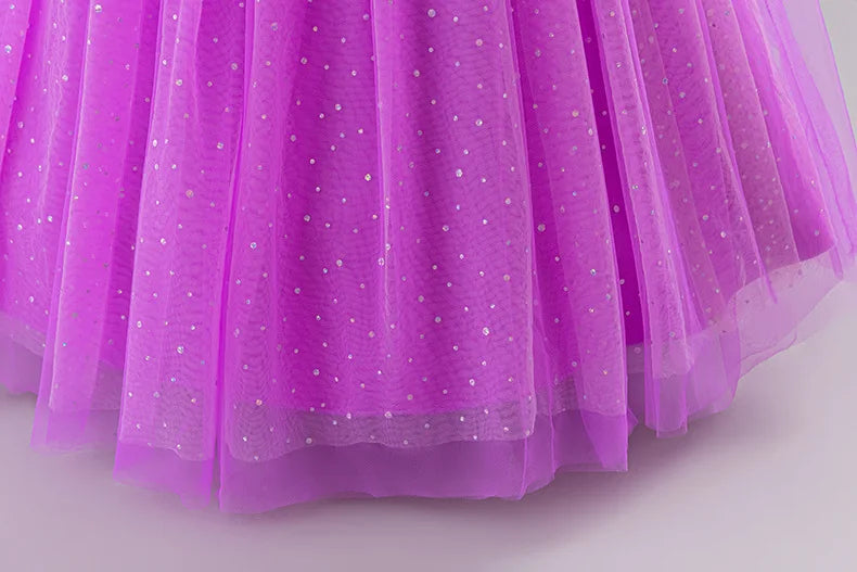 Girls Princess Dress - Fluffy Tulle Ball Gown with Bow Belt First Birthday Party Dress, Flower Girl Wedding Outfit