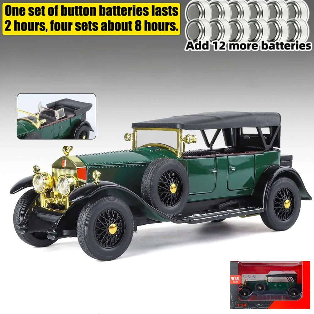 1:24 Rolls Royce Phantom I 1925 Luxury Classic Retro Sedan Alloy Diecast Model Car Home Trendy Toys Ornaments Birthday Present