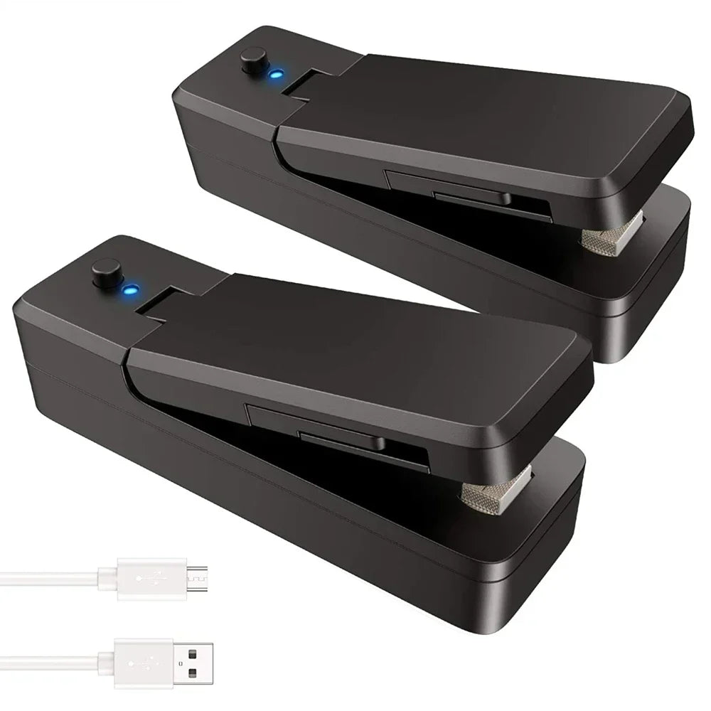 2-in-1 Mini Rechargeable Bag Sealer & Cutter – Portable USB Vacuum Heat Sealer for Plastic Snack & Food Storage Bags