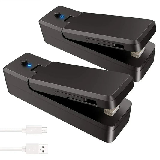 2-in-1 Mini Rechargeable Bag Sealer & Cutter – Portable USB Vacuum Heat Sealer for Plastic Snack & Food Storage Bags