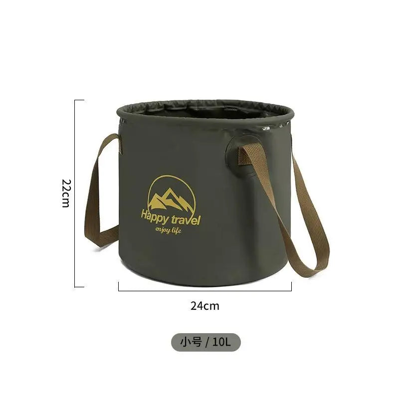 10L/20L Portable Outdoor Fishing Bucket Multipurpose Folding Water Storage Bag Travel Camping Water Bucket