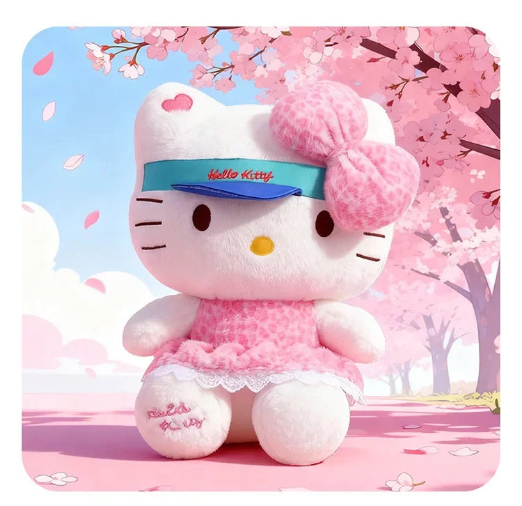 Sanrio 60cm Kawaii Print Hello Kitty Plush Toy Kt Cat Big Stuffed Doll Cartoon Cute Baby Kids Birthday Gift Room Decor
