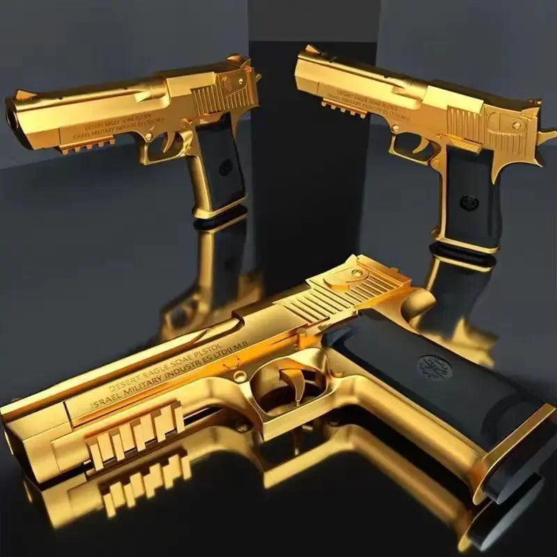 Mechanical Automatic Desert Eagle Toy Gun Shell Ejection Airsoft Pistol Continuous Firing Soft Bullet Toy