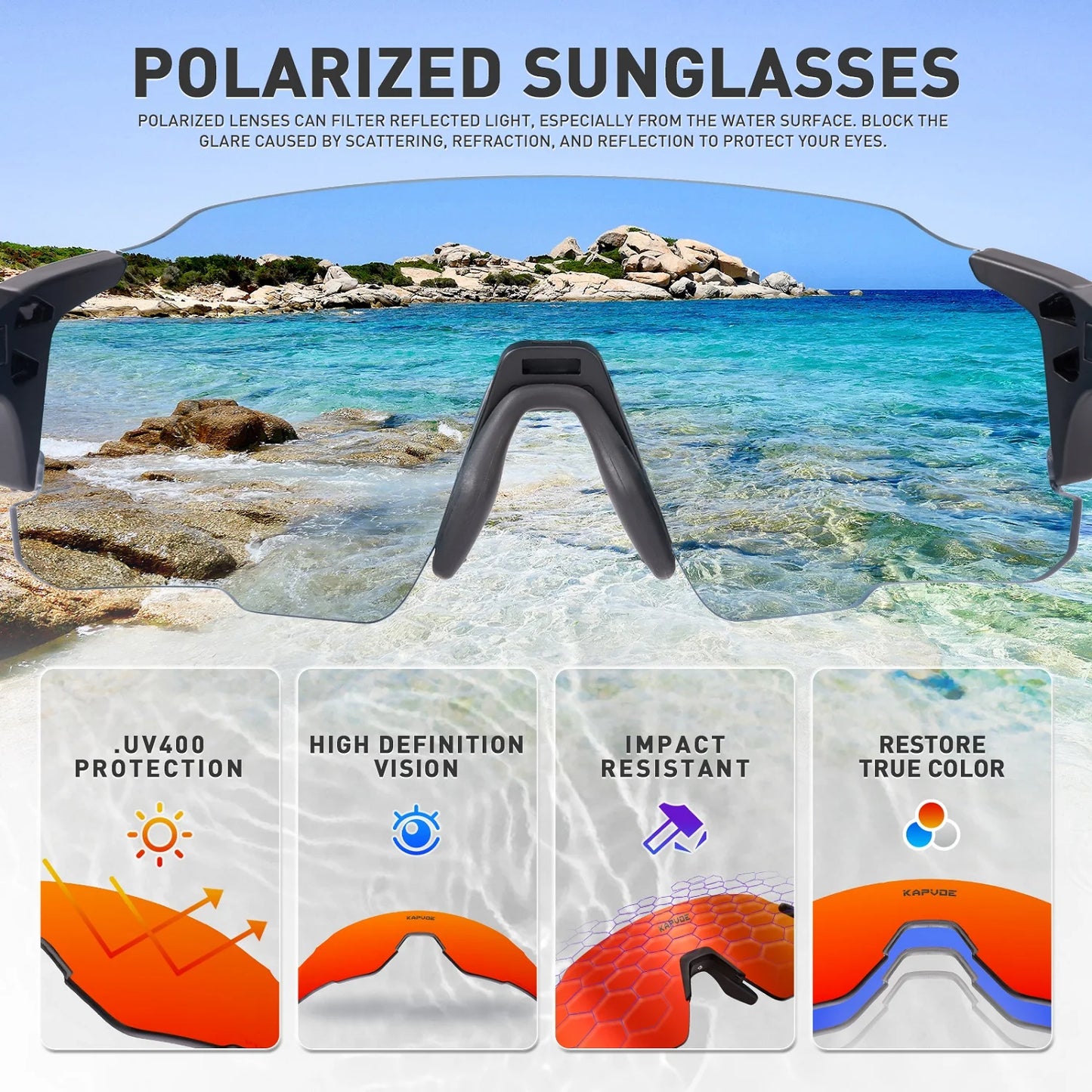 Polarized Cycling Glasses Outdoor Fishing Sunglasses Men MTB Cycling Eyewear Women Road Bike Glasses UV400 Sports Goggles