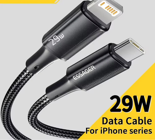 Essager USB-C to Lightning Cable (29W PD Fast Charging)
