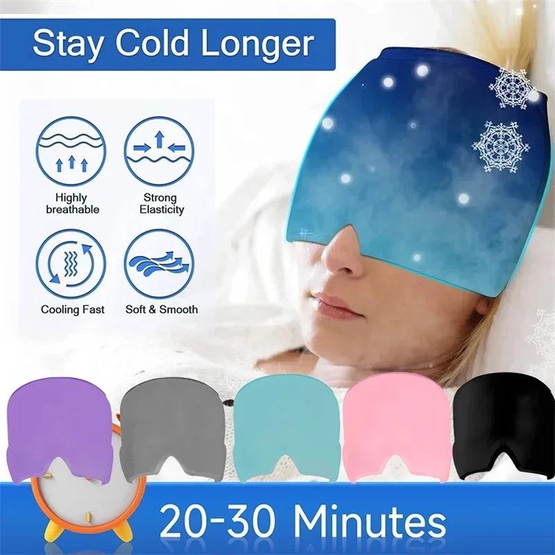 For Headache And Migraines Hot Cold Gel Head Massager Sleeping Eye Mask 180Degree Single ICE Deck Hat