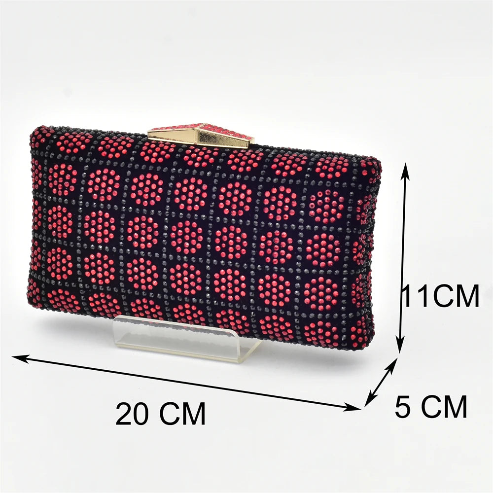 Luxury Designer Shoes Italian Shoe and Bags Matching Set with Rhinestone Women's Shoe New Trend Italy Shoe with Bag Set