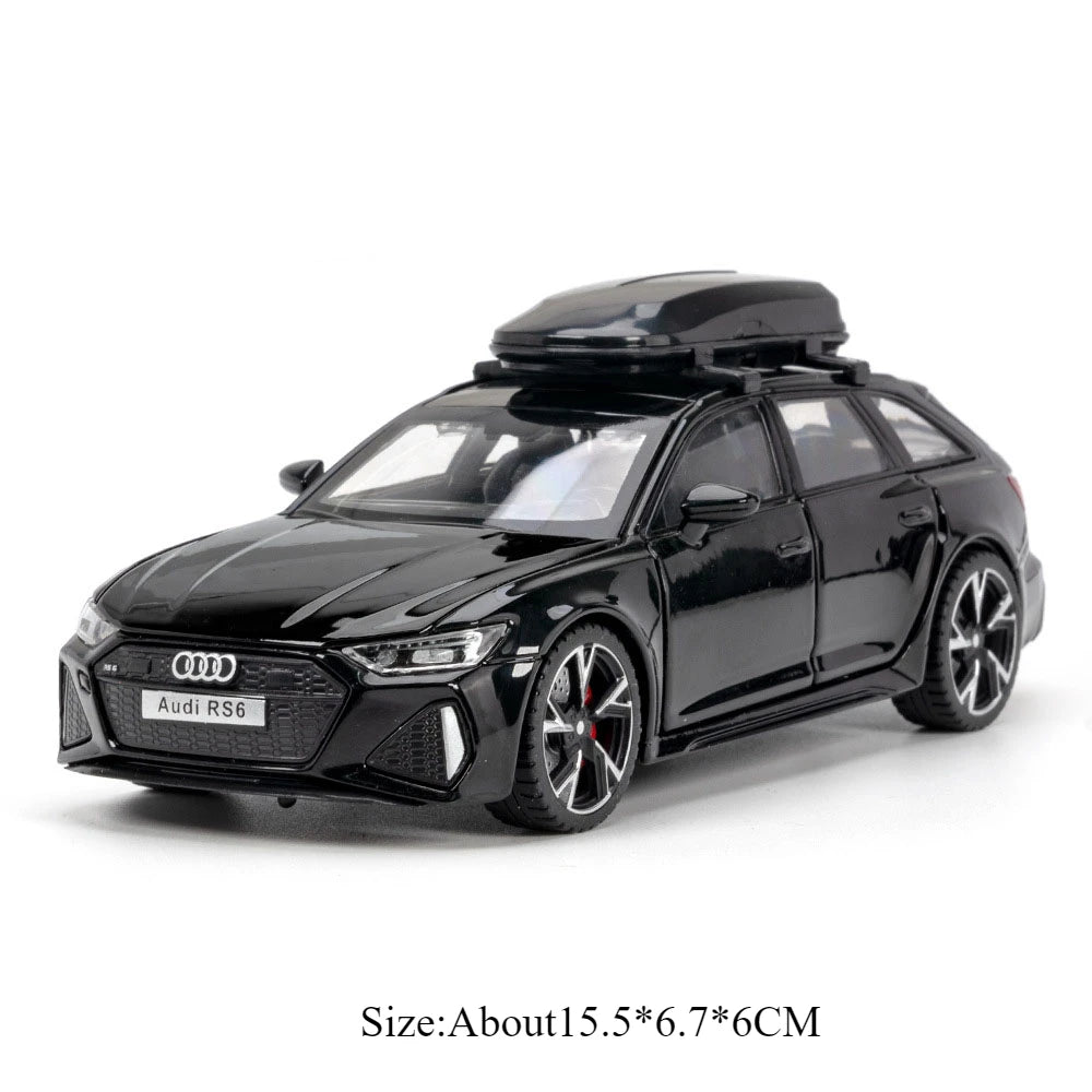 1:32 RS6 RS7 Alloy Miniature Models Diecast Car Toys 6 Doors Opened Sound Light Pull Back Metal Vehices 's Holiday Gifts