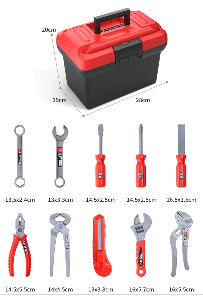Toolbox Kit Educational Toys Simulation Repair Tools Toys Drill Plastic Game Learning Engineering Puzzle Toys Gifts For Boy