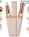 Xiaomi 1pc Rechargeable 2in1 Eyebrow Razor and Hair Shaver with LED Light Painlessly Remove Peach Fuzz Facial Hair Eyebrows Lips