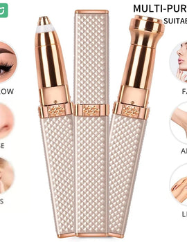 Xiaomi 1pc Rechargeable 2in1 Eyebrow Razor and Hair Shaver with LED Light Painlessly Remove Peach Fuzz Facial Hair Eyebrows Lips