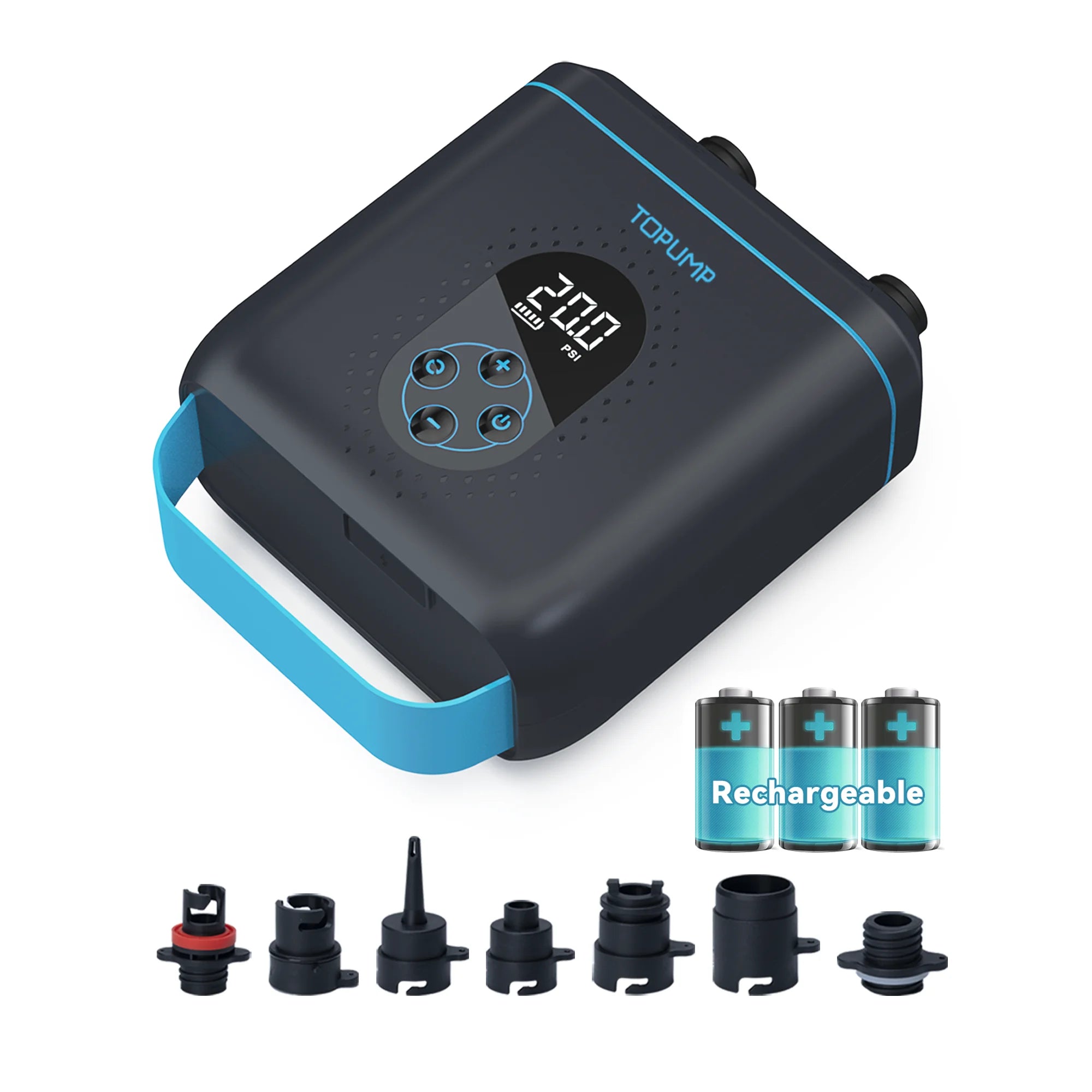 Electric Inflatable Kayak Boat Accessories 20PSI Cordless High Speed Dual Stage Air Inflator SUP Pump for Surfing Paddle Board