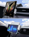 Dual Coil Fold Screen Car Wireless Charger For Samsung Galaxy Z 4 3 Fold Flip iPhone 15 14 Fast Phone Charging Vent Mount Holder