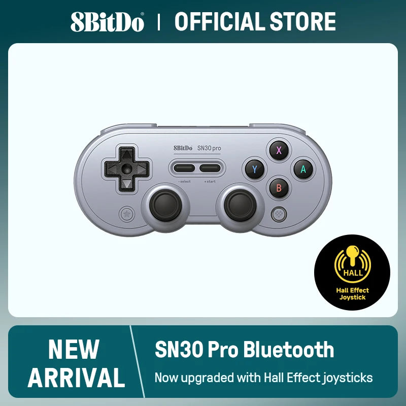 Wireless Bluetooth Gaming Controller with Hall Effect Joysticks for Nintendo Switch and PC
