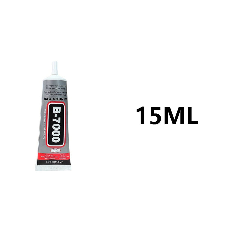B7000 Universal Transparent super Glue for Cell Phone Repair-Jewellery, Jade, precious metals, High Adhesive for wood,Glass，Plastic, quick Drying-With Precision Applicator (15ML/25ML/50ML/110ML)