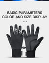 Outdoor Winter Warm Cycling Gloves Black Windproof Touchscreen Bicycle Gloves Camping Hiking Sport Running Motorcycle Gloves Men