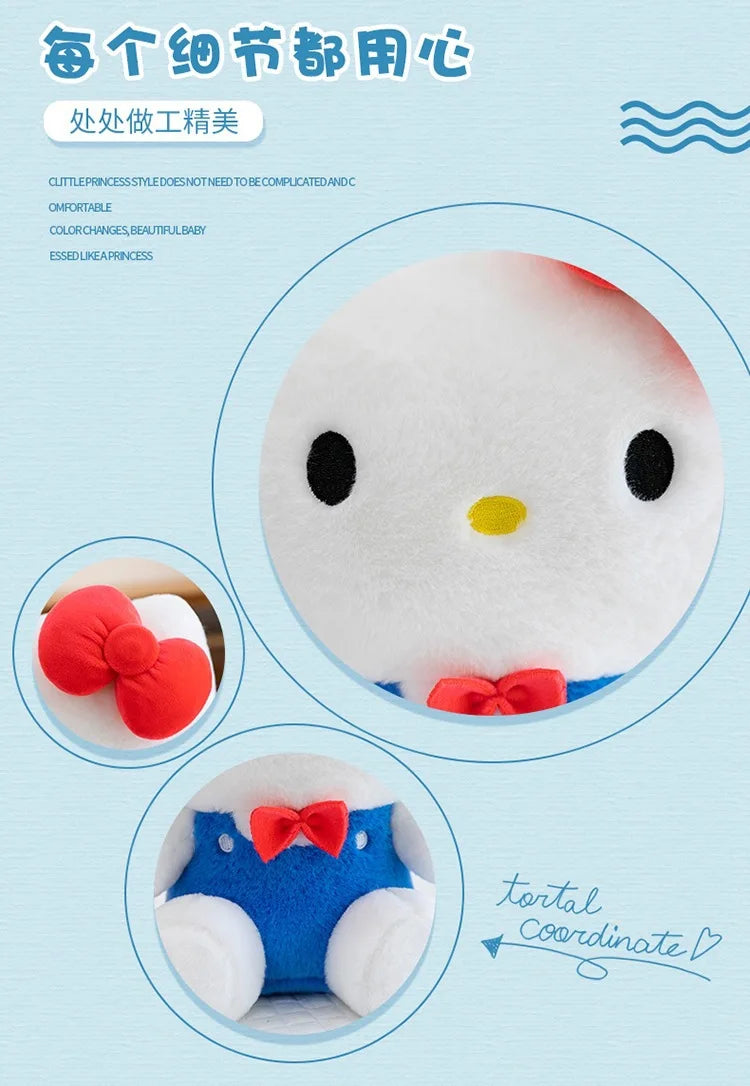 Kawaii Hello Kitty Plush Toy Sanrio Cute Hello Kitty Stuffed Doll for Kids Birthday Gift Valentine Present for Girls Soft Doll