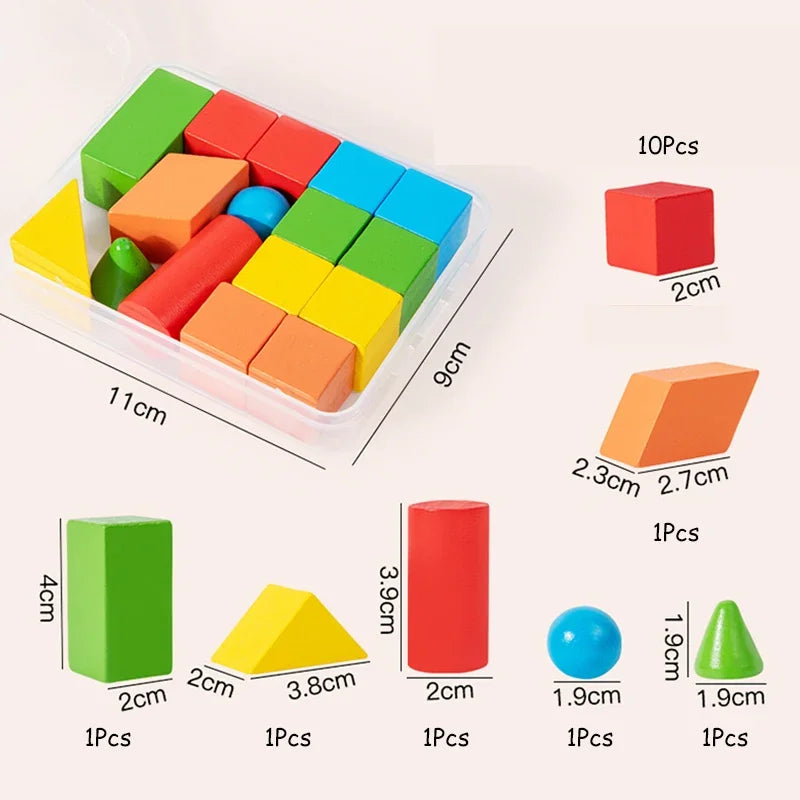 Wooden Geometric Shape Sensory Learning Toy