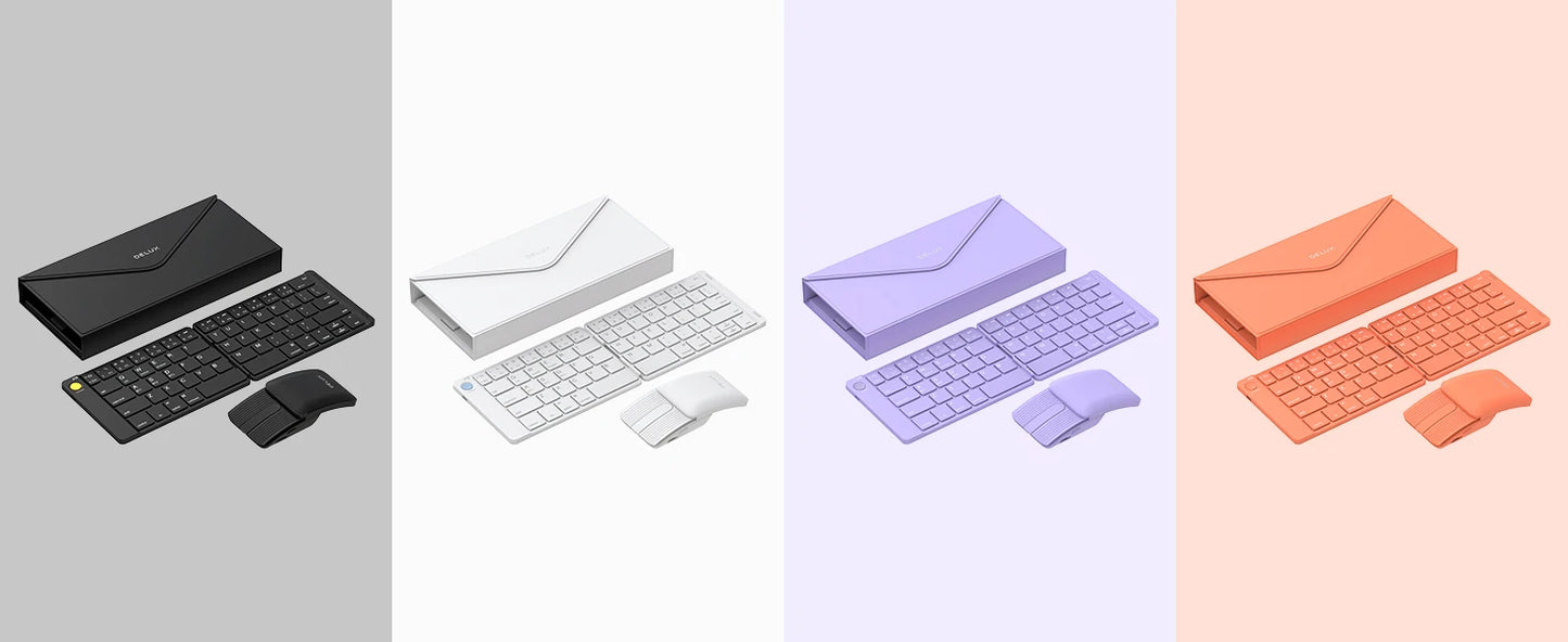 Folding Keyboard & Mouse Combo – Ultra Slim Bluetooth Set