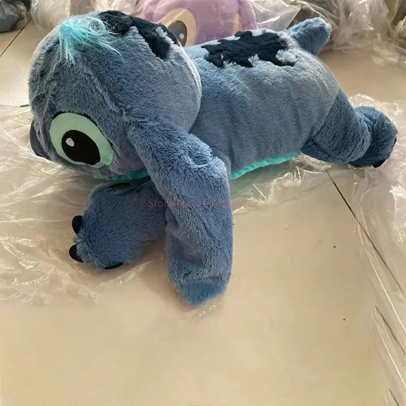 Giant 100cm Disney Stitch Plush Stuffed Doll Blue Kawaii Cartoon Animal Sofa Sleeping Soft Pillow Toys Kids Girls Birthday Gift